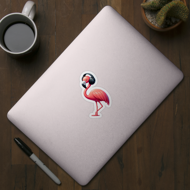 Music-loving flamingo fun! by Mas Design